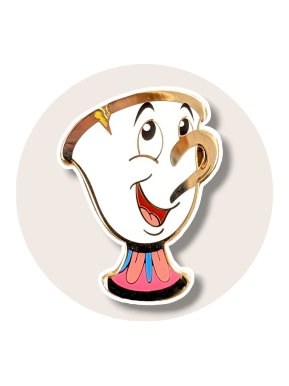 Beauty and the Beast Disney Pin: Chip Smiling